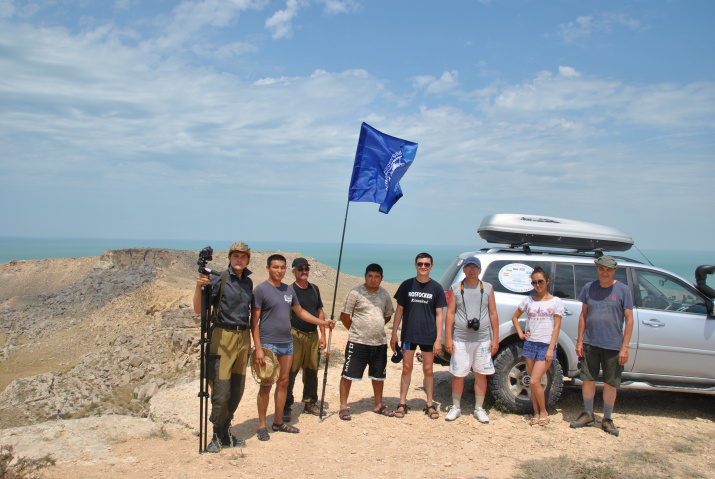 Участники российско-казахстанской экспедиции на Мангышлаке