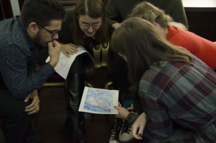 The meeting of the Youth Intellectual Club. Photo by the press-service of the Russian Geographical Society