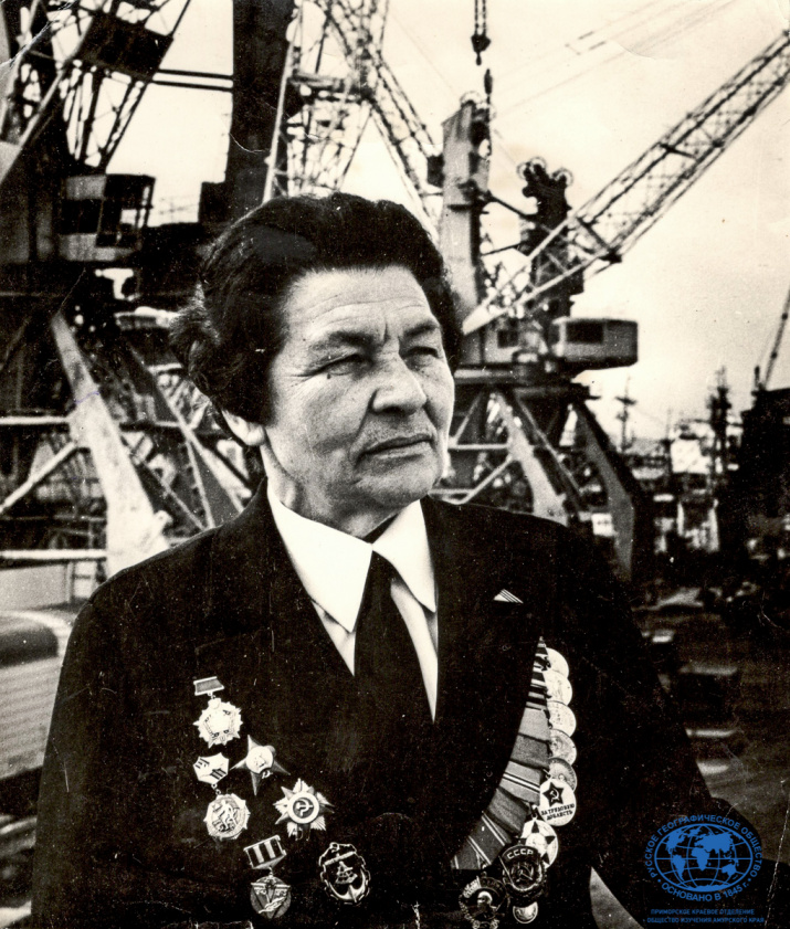 А.И. Щетинина Капитан-наставник Дальневосточного морского пароходства, 1977 год. Фото из архива ПКО РГО - ОИАК