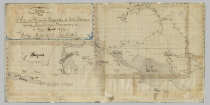 A map designed by Miklukho-Maclay, from the archive of the Society