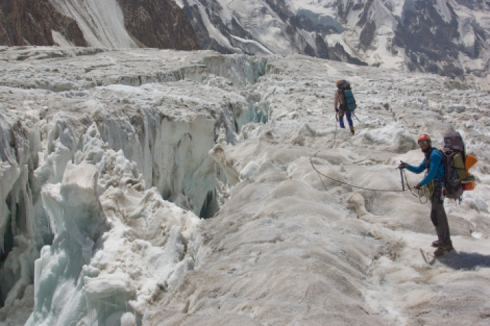 The glacier of the Geographical Society in the Pamirs. Photo: Artem Rezontov