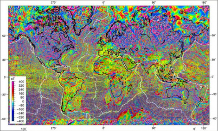 Fig. 2. World Digital Magnetic Anomaly Map. (1:50,000,000, 2007)