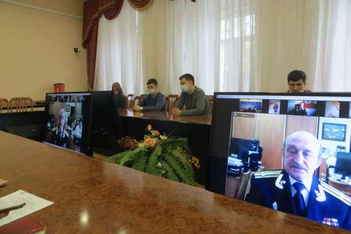 В мероприятии по видеосвязи участвовали представители Москвы, Севастополя, общественных организаций региона. Фото Николая Попова В мероприятии по видеосвязи участвовали представители Москвы, Севастополя, общественных организаций региона