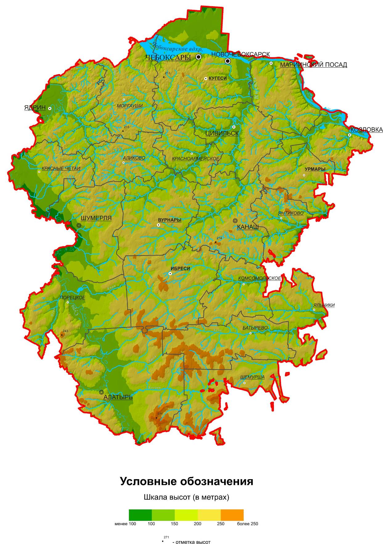 Чувашия столица карта