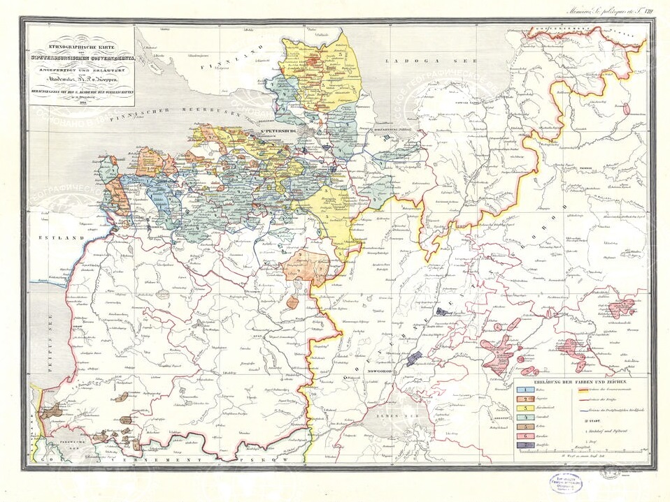 Этнографическая карта риттиха 1875