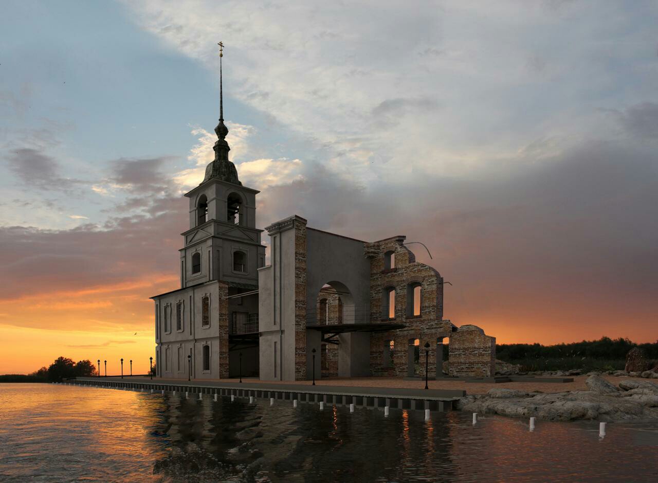 Церковь на белом озере