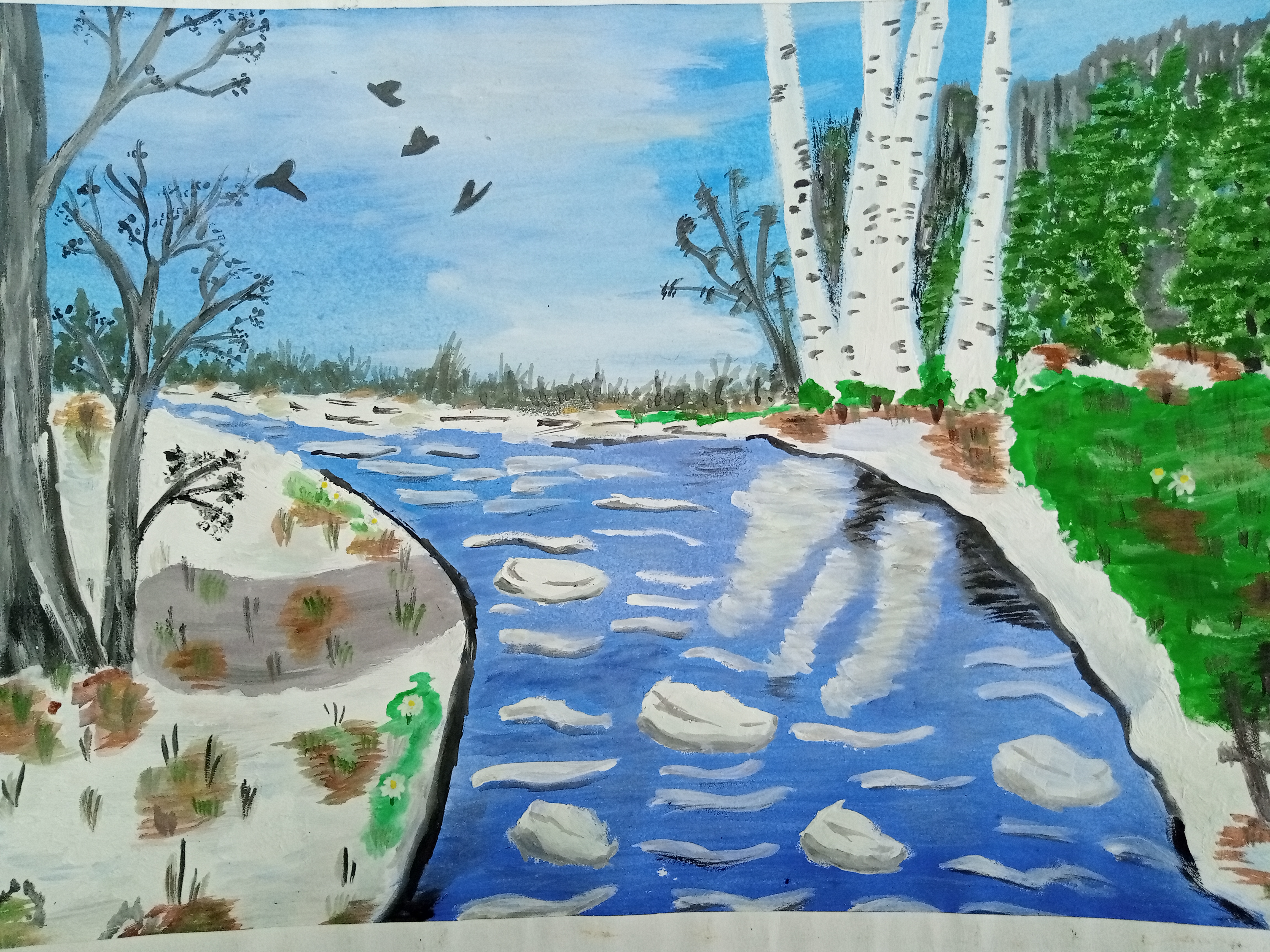 Ледоход рисунок. Речка рисунок. Нарисовать речку. Нарисовать реку. Рисование детьми реки.