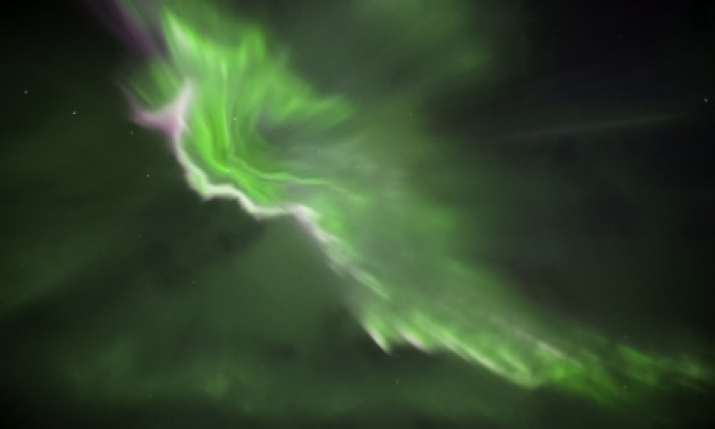 The still from the video «Auroras of the 2nd -3rd of April in Hibiny»