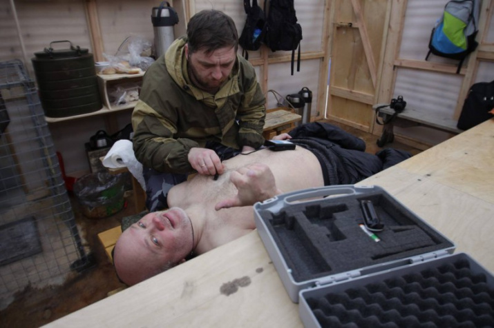 Обследование аквалангистов с помощью счетчика Доплера