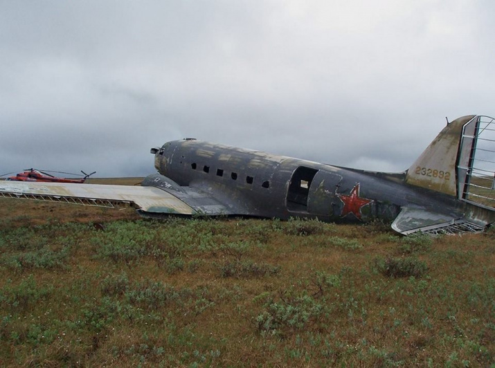 Самолет \"Дуглас - Си-47\", будущий экспонат Музея освоения русского севера. Фото предоставлено Экспедиционным центром РГО СФО