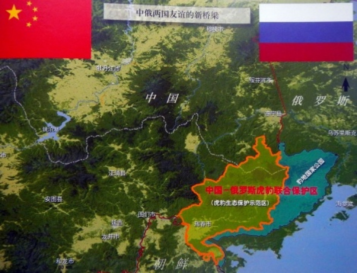 Russian and Chinese protected areas on Amur