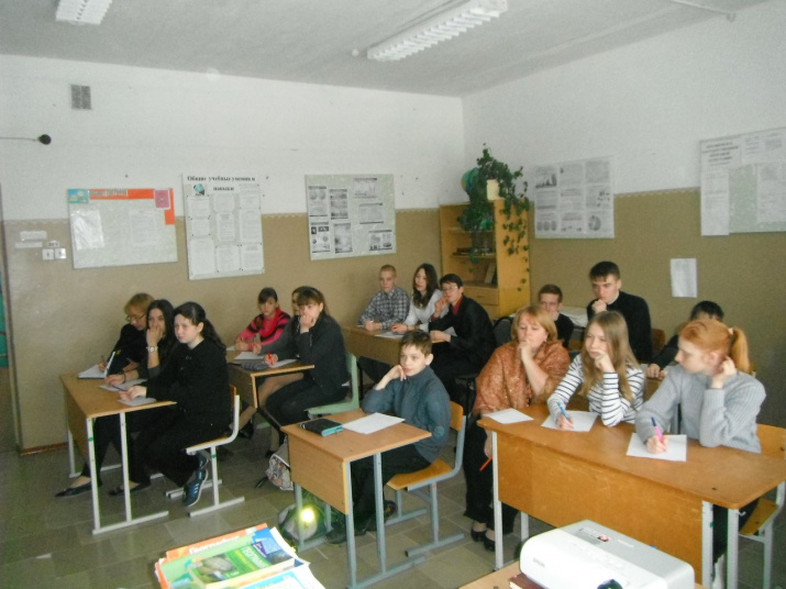 Участники весеннего геодиктанта в Моготовской школе