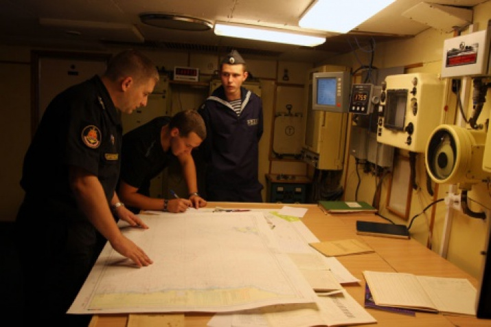 Hydrographers at work. Photo: the press-service of the oceanographic vessel "Admiral Vladimirsky"