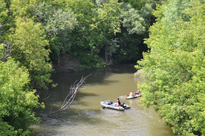 Старт сплава в поселке Старые Бирюли Старт сплава в поселке Старые Бирюли