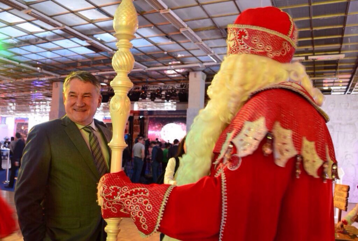Юрий Воробьев в гостях у Деда Мороза