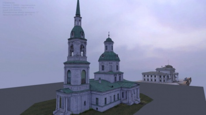 3D model of a church in the village of Ilovna. Photo provided by expedition participants