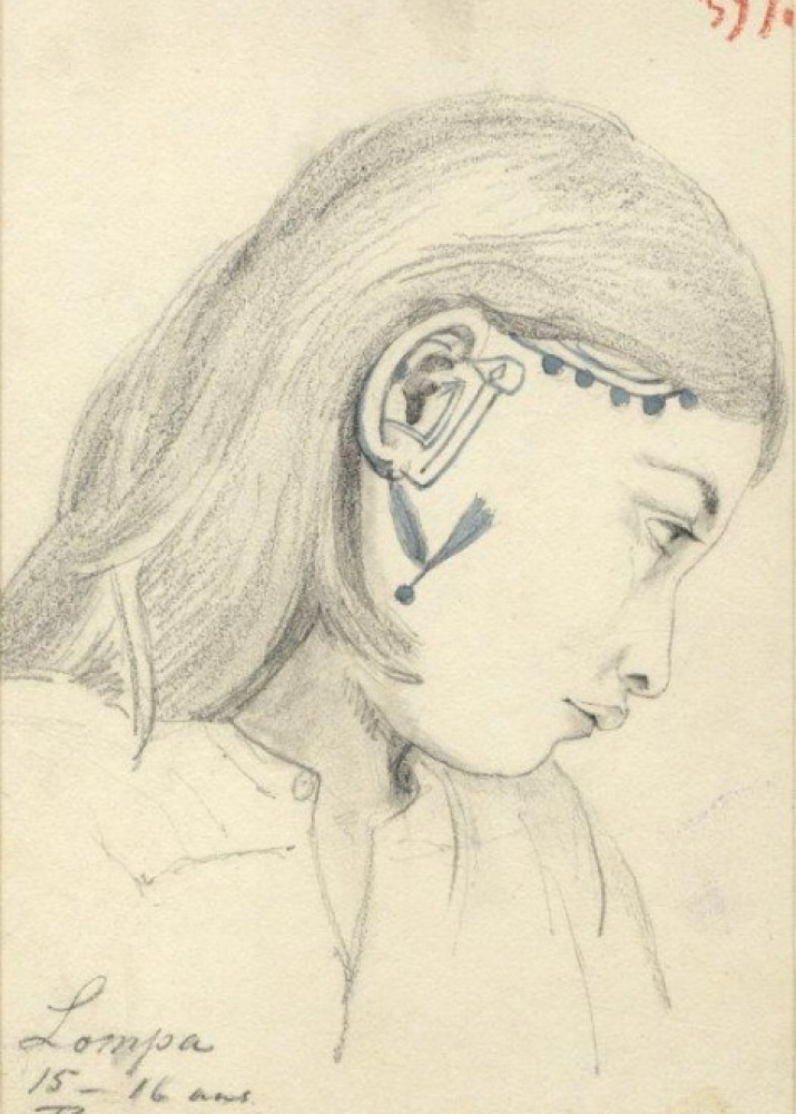 A drawing by Miklukho-Maclay from the archive of the Society 