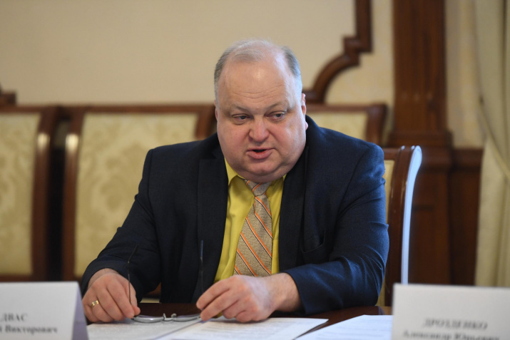 Выступление председателя Ленинградского областного отделения РГО Г.В.Дваса. Фото: Сергей Вдовин