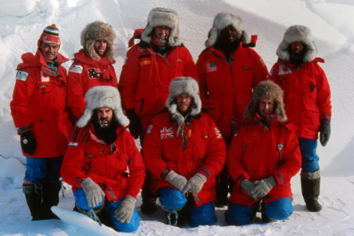Участники Icewalk на Северном полюсе 14 мая 1989 года