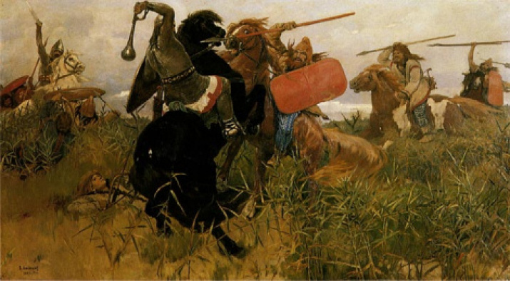 Fight of the Scythians with the Slavs. V.M. Vasnetsov