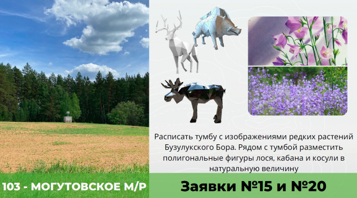 Проекты росписи тумб с изображениями редких растений Бузулукского бора 