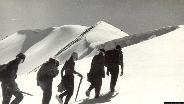 1967 Экспедиция Петра Шпиня на Чёрноиюсский ледник – тот самый, открытый случайно.