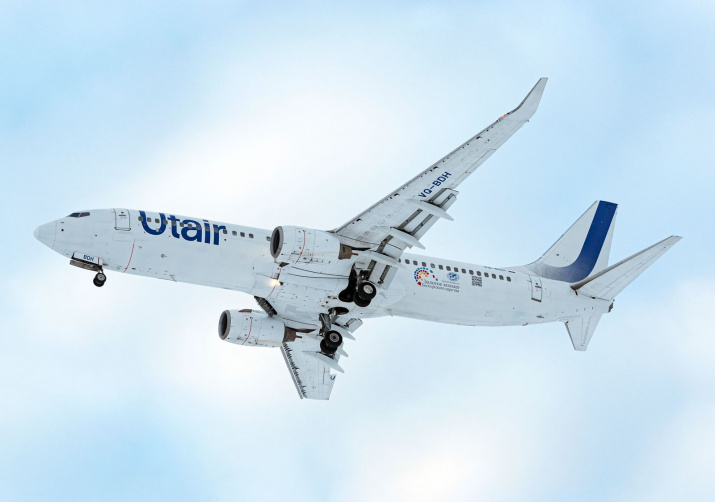 Лайнер с символикой проекта. Фото: пресс-служба авиакомпании Utair