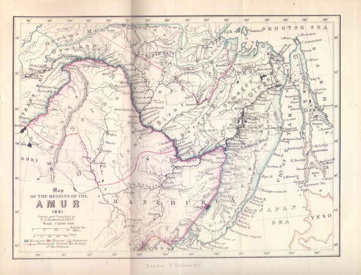 Территория Амурской области. 1861. Из собрания М.И. Венюкова. Библиотека ПКО РГО – ОИАК
