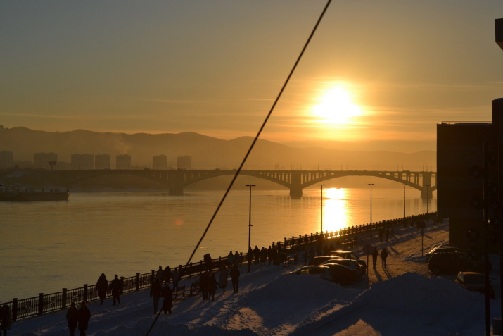 Зимний красноярск в кадре Владимира Ларина. Фото: Красноярское краевое отделение РГО