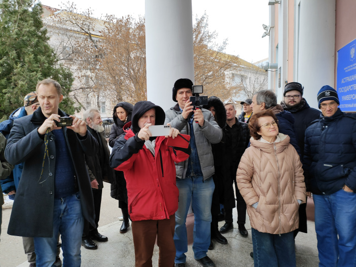 На открытии присутствовали члены Астраханского отделения РГО