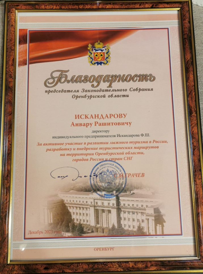 Награда. Фото предоставлено Анваром Искандаровым