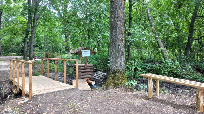 Благоустроенная территория родников "Черные ключи". Фото Чувашского РО РГО