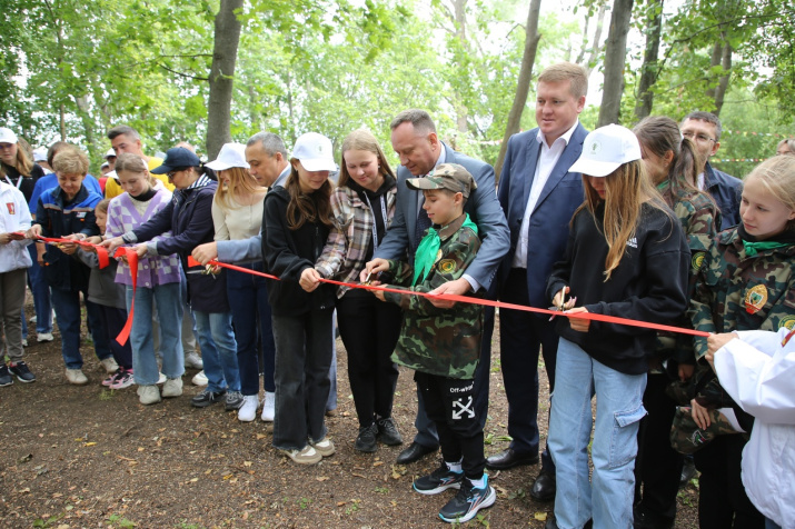 Торжественное открытие благоустроенной территории. Фото Чувашского РО РГО