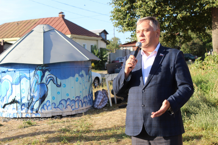 Алексей Марьин открывает обновленные арт-объекты, фото Ольги Кондратьевой