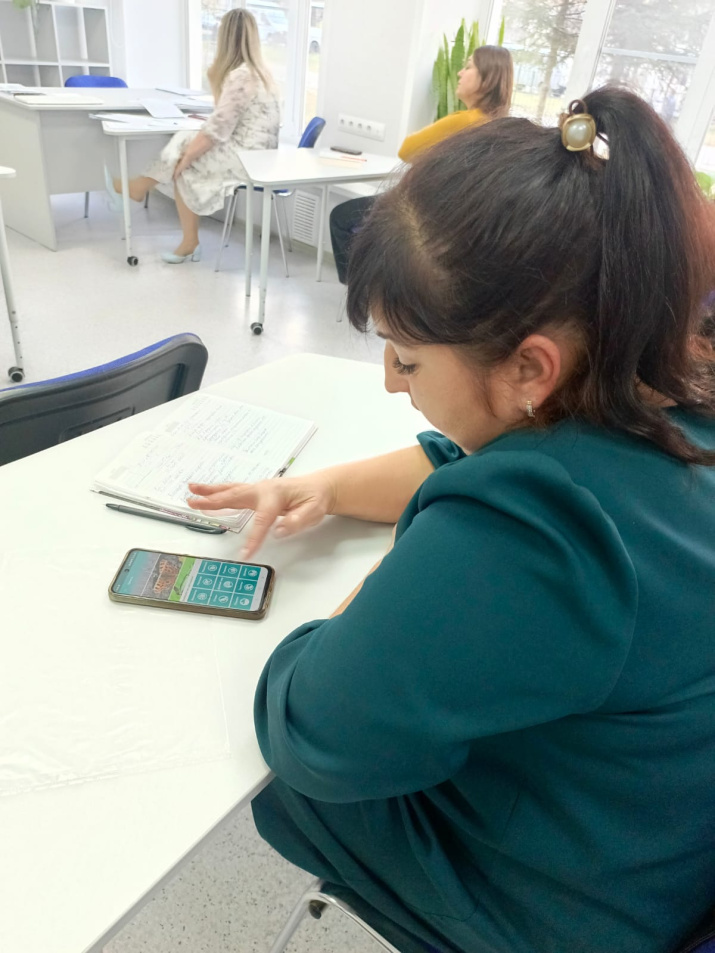 Педагоги на месте осваивают приложение «НашНатуралист». Фото: Анна Зубарева