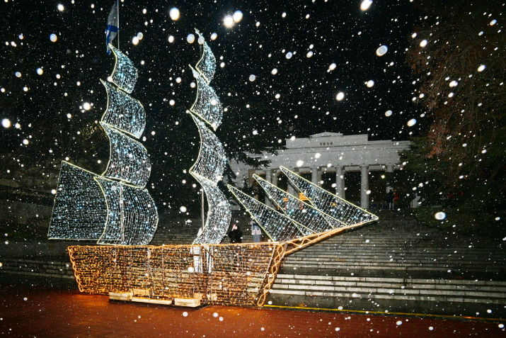 Снегопад в Севастополе. Фото: Юрий Югансон/Севастопольское городское отделение РГО