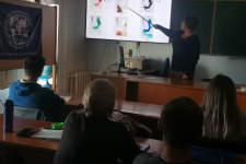 Е.Котельянец выступает с научным докладом. Фото: Ирина Прыгунова/Севастопольское городское отделение РГО