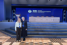 Представители Тверского регионального отделения РГО Татьяна Лебедева и Наталья Сердитова на XVII Съезде РГО в Кремле. Фото представлено Тверским региональным отделением РГО