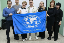 Члены Курганского областного отделения РГО с путешественником Николаем Горынцевым. Фото: Курганское областное отделение РГО (Зауральское)