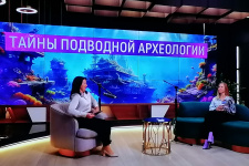 Галина Борисова (справа) на телеканале "Первый Тульский". Фото: Олег Золотарев