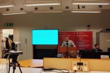 Представитель Тверского региона Егор Галкин на X школе-семинаре молодых географов. Фото представлено Тверским региональным отделением РГО