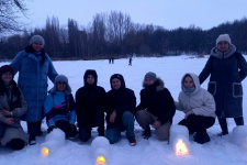Участники праздника снежных фонарей. Фото: Чувашское республиканское отделение РГО