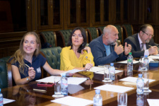 Members of the jury (from left to right): Marina Nozhenko, Anastasia Chernobrovina, Alexander Osipov and Victor Kruzhalin. Photo: Alexey Mikhailov
