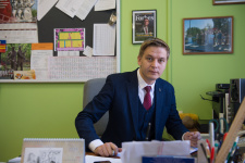 Павел Красновид, один из пяти лауреатов конкурса "Учитель года 2019". Фото: Алексей Михайлов
