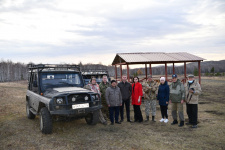 Участники научной экскурсии – члены комиссии РГО по  изучению проблем сохранения ландшафтов хребта Крыктытау