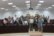 Участники сербской делегации со студентами и преподавателями СмолГУ. Фото предоставлено Смоленским региональным отделением
