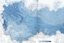 Карта "Количество осадков в сантиметрах. Год" из Климатологического атласа Российской империи
