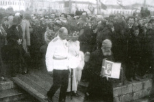 Проводы экспедиции Георгия Седова на Северный полюс, 1912 год. Фото: wikipedia.org