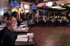 Participants of the Geographical dictation at the Headquarters of the Russian Geographical Society in Moscow. Photo: Anna Yurgenson/RGS press service