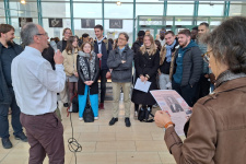 Professor Laurent Touchart addresses the participants of the ceremony. Photo: RGS Center in France
